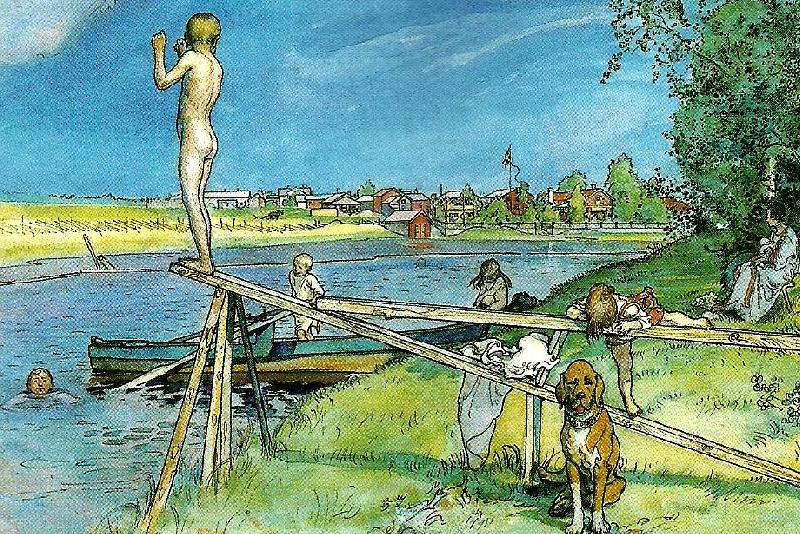 Carl Larsson ett bra badstalle oil painting picture